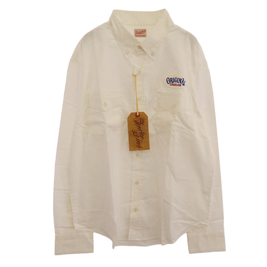 TENDERLOIN テンダーロイン T-WORK SHT U BD ロゴワッペン付き ボタンダウン 長袖 ワークシャツ ホワイト オフホワイト系 M【中古】