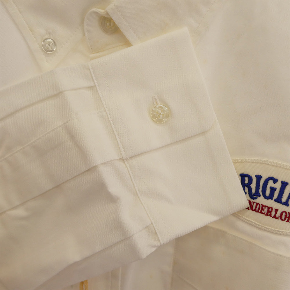 TENDERLOIN テンダーロイン T-WORK SHT U BD ロゴワッペン付き ボタンダウン 長袖 ワークシャツ ホワイト オフホワイト系 M【中古】