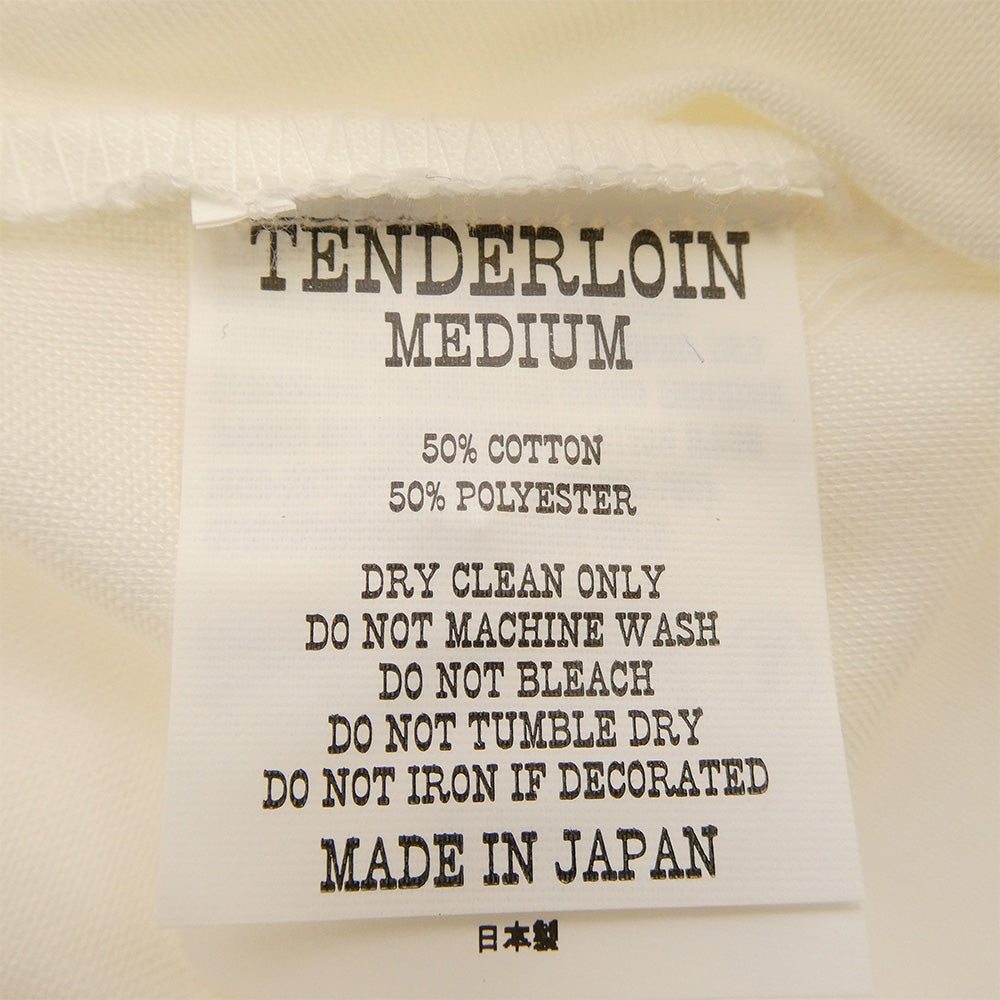 TENDERLOIN テンダーロイン T-WORK SHT U BD ロゴワッペン付き ボタンダウン 長袖 ワークシャツ ホワイト オフホワイト系 M【中古】