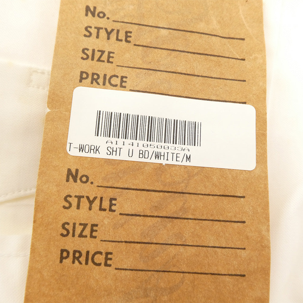 TENDERLOIN テンダーロイン T-WORK SHT U BD ロゴワッペン付き ボタンダウン 長袖 ワークシャツ ホワイト オフホワイト系 M【中古】