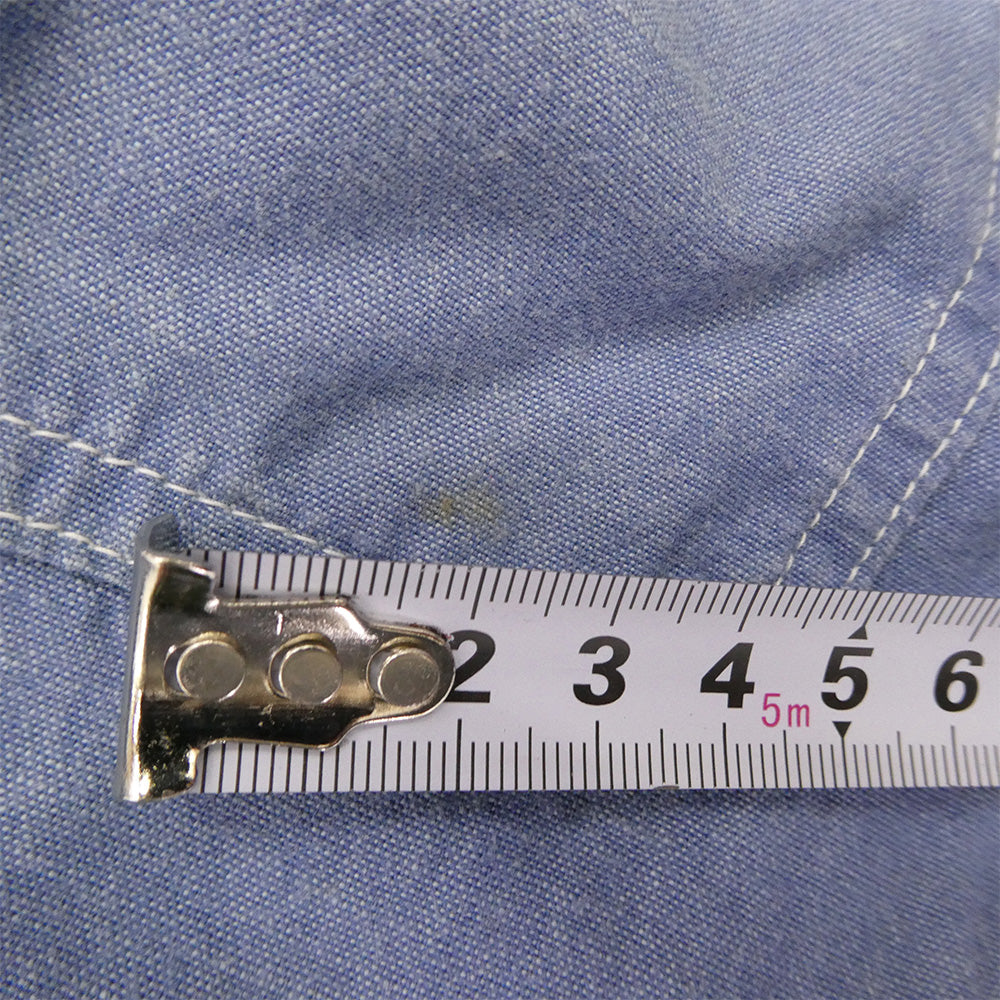 TENDERLOIN テンダーロイン シャンブレー 半袖 ワークシャツ ライトブルー系 M【中古】