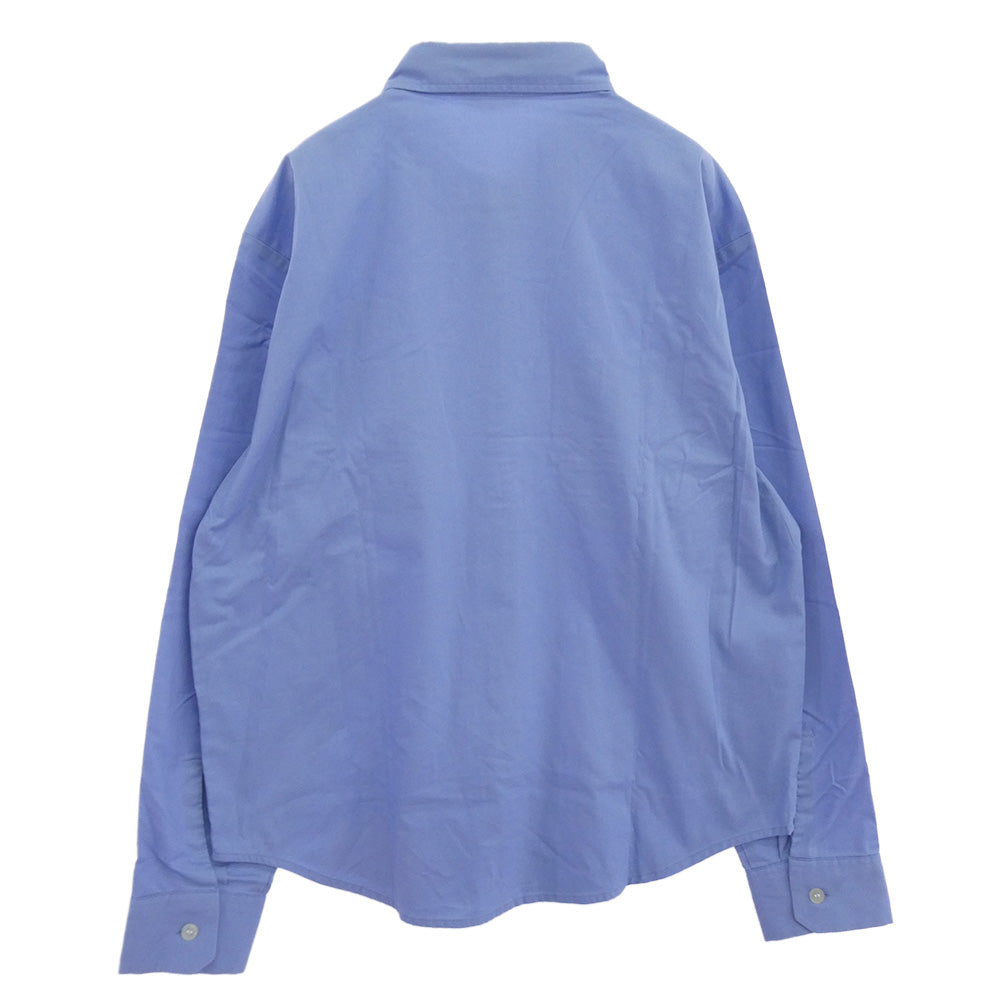 TENDERLOIN テンダーロイン T-WORK SHT U ロゴワッペン付き 長袖 ワークシャツ サックスブルー系 ライトブルー系 M【中古】