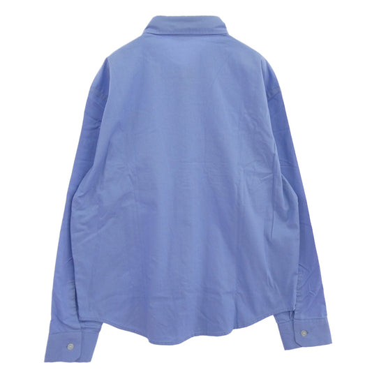 TENDERLOIN テンダーロイン T-WORK SHT U ロゴワッペン付き 長袖 ワークシャツ サックスブルー系 ライトブルー系 M【中古】