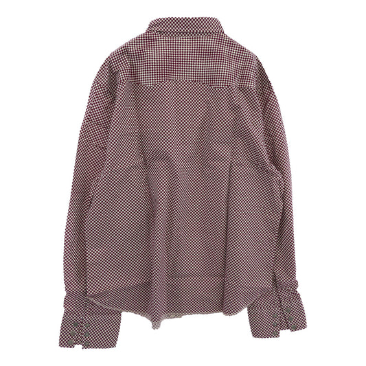 TENDERLOIN テンダーロイン T-SADDLEMAN SHT L/S B チェッカー柄 サドルマン 長袖 ウエスタンシャツ バーガンディー エンジ系 M【中古】