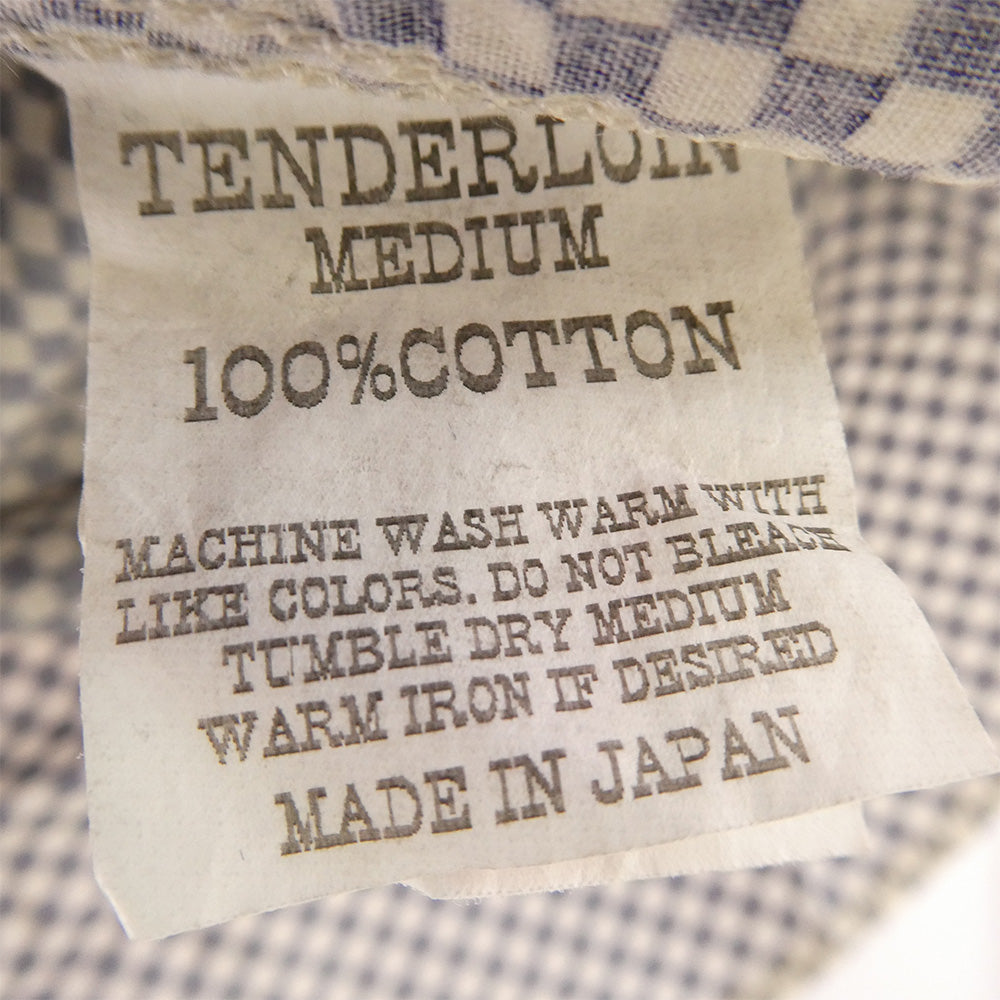 TENDERLOIN テンダーロイン T-SADDLEMAN SHT L/S B チェッカー柄 サドルマン 長袖 ウエスタンシャツ ブルー系 ネイビー系 M【中古】