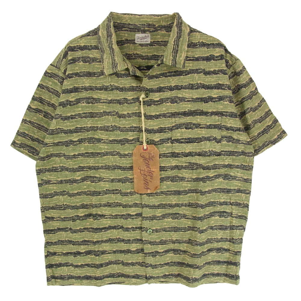 TENDERLOIN テンダーロイン T-TIGER ALOHA SHT S/S タイガーカモ アロハ 半袖 オープンカラーシャツ グリーン系 M【中古】