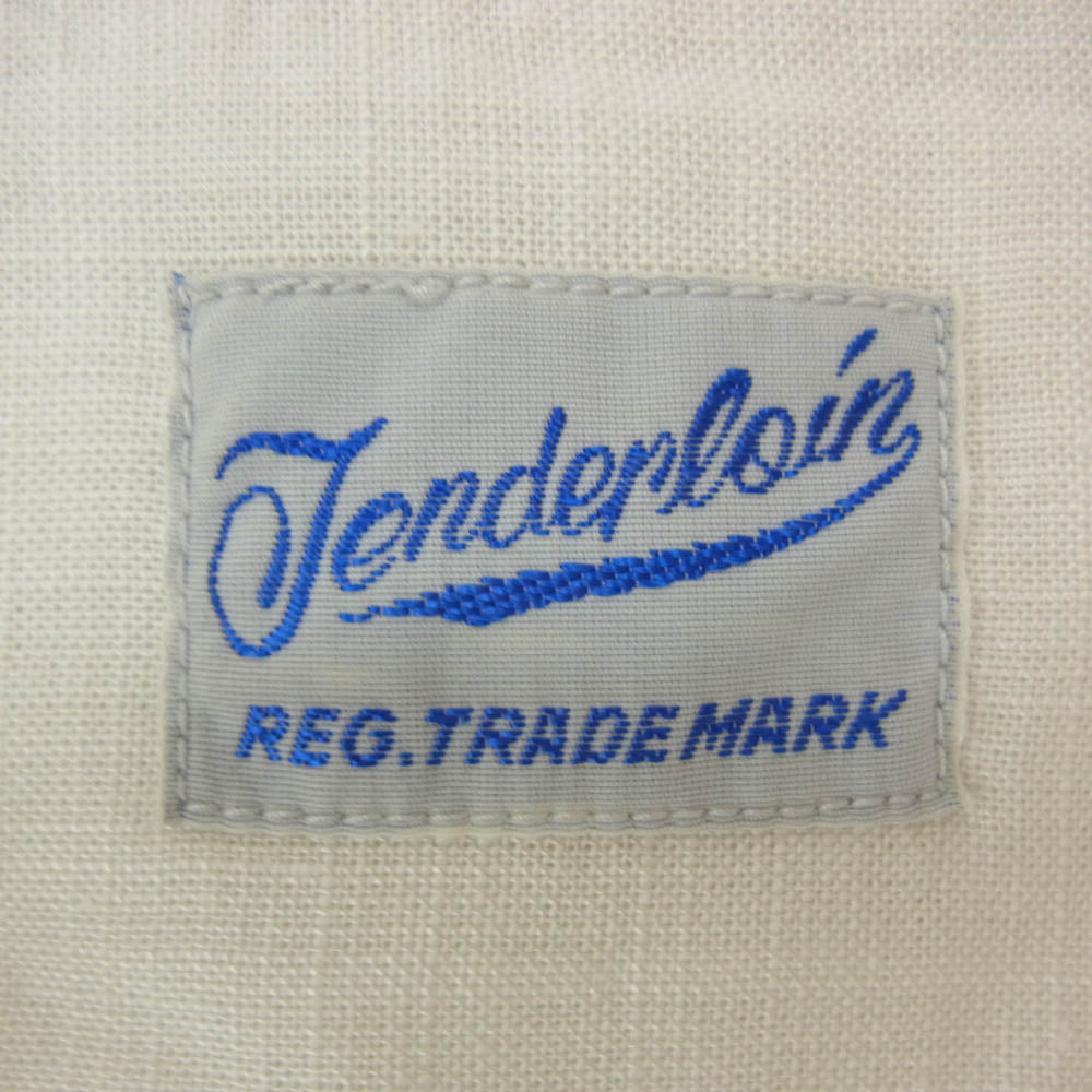 TENDERLOIN テンダーロイン T-ATOMIC SHT D ダイヤ柄 レーヨン アトミック 半袖 オープンカラーシャツ ホワイト系 M【中古】