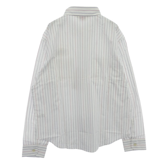 TENDERLOIN テンダーロイン T-WORK SHT U ロゴワッペン付き 長袖 ワークシャツ ストライプ ホワイト系 M【中古】