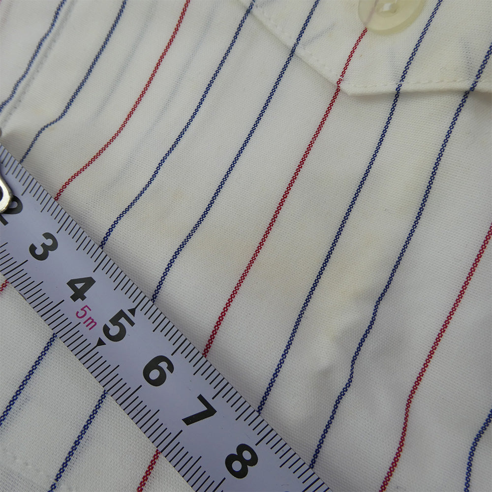 TENDERLOIN テンダーロイン T-WORK SHT U ロゴワッペン付き 長袖 ワークシャツ ストライプ ホワイト系 M【中古】