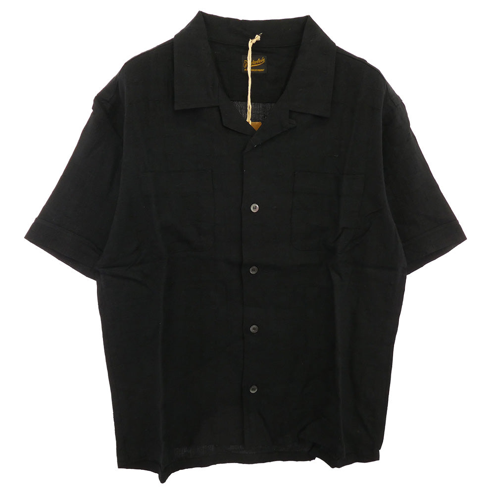 TENDERLOIN テンダーロイン T-RAYON SHT C SHORT レーヨン 半袖 オープンカラーシャツ ブラック ブラック系 M【中古】