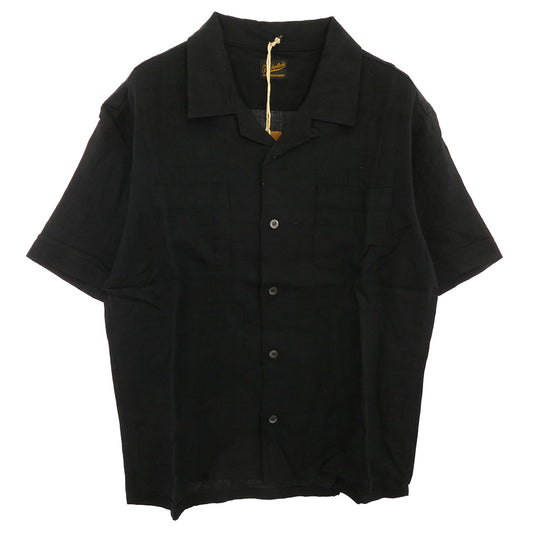 TENDERLOIN テンダーロイン T-RAYON SHT C SHORT レーヨン 半袖 オープンカラーシャツ ブラック ブラック系 M【中古】