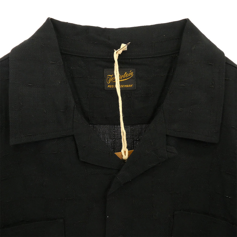 TENDERLOIN テンダーロイン T-RAYON SHT C SHORT レーヨン 半袖 オープンカラーシャツ ブラック ブラック系 M【中古】