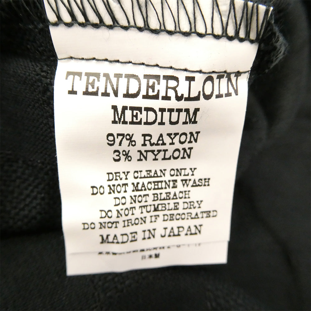TENDERLOIN テンダーロイン T-RAYON SHT C SHORT レーヨン 半袖 オープンカラーシャツ ブラック ブラック系 M【中古】