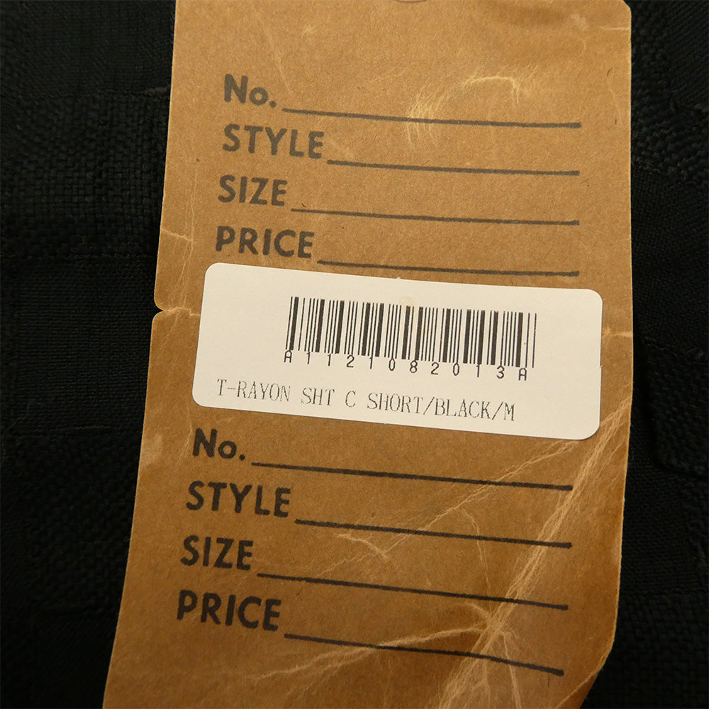 TENDERLOIN テンダーロイン T-RAYON SHT C SHORT レーヨン 半袖 オープンカラーシャツ ブラック ブラック系 M【中古】