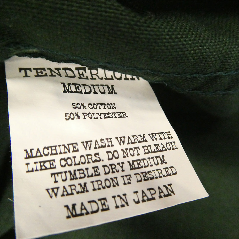 TENDERLOIN テンダーロイン T-BOWLS SHT 1 SHORT ロゴワッペン 半袖 オープンカラー ボーリングシャツ グリーン グリーン系 M【中古】