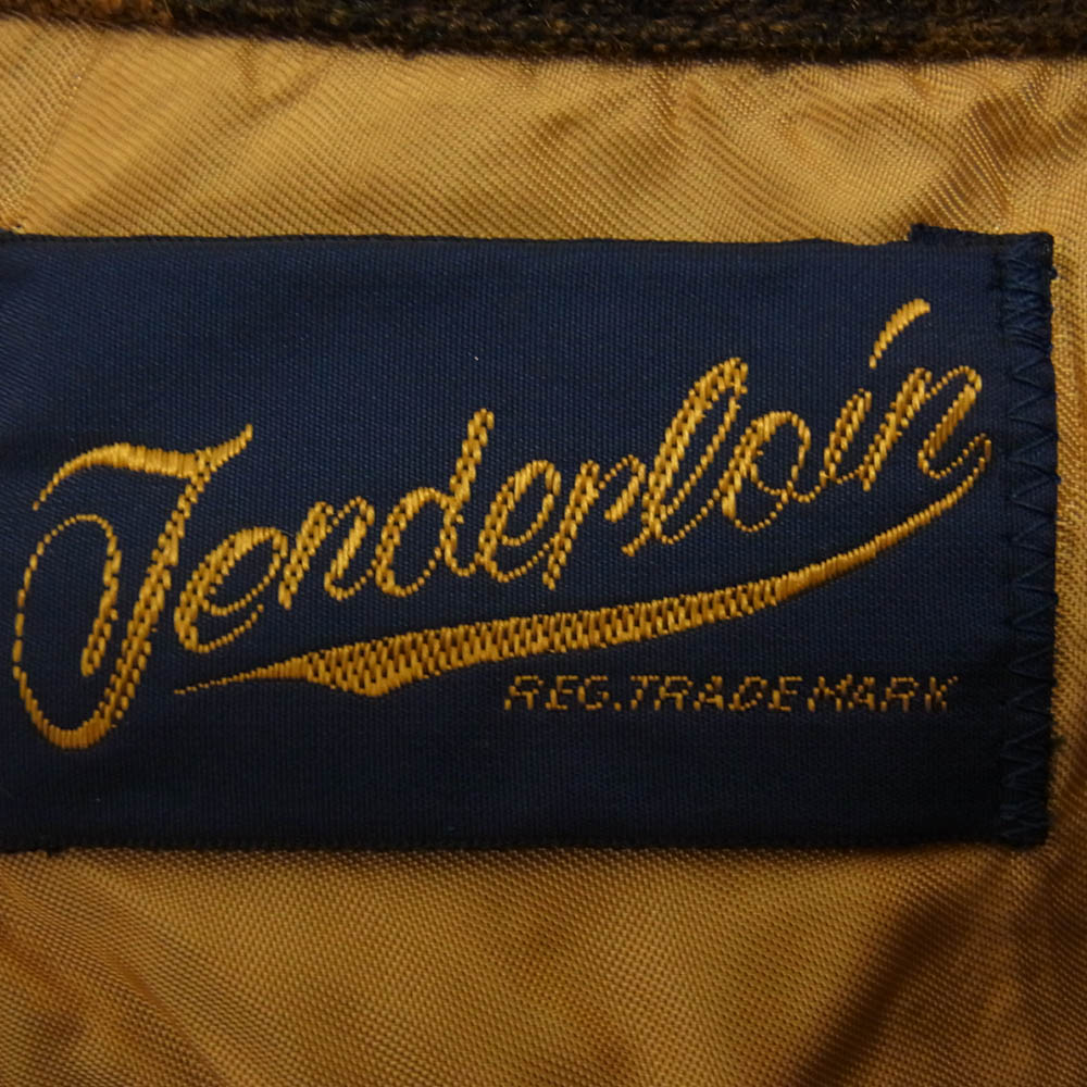 TENDERLOIN テンダーロイン T-WOOL SHT P ブロックチェック ウール 長袖 オープンカラーシャツ マスタード イエロー系 M【中古】