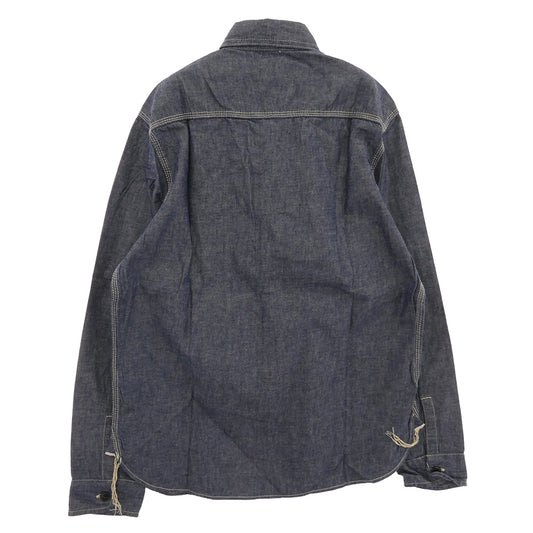 TENDERLOIN テンダーロイン T-CHAMBLEY SHT 長袖 シャンブレー ワークシャツ インディゴブルー系 S【美品】【中古】