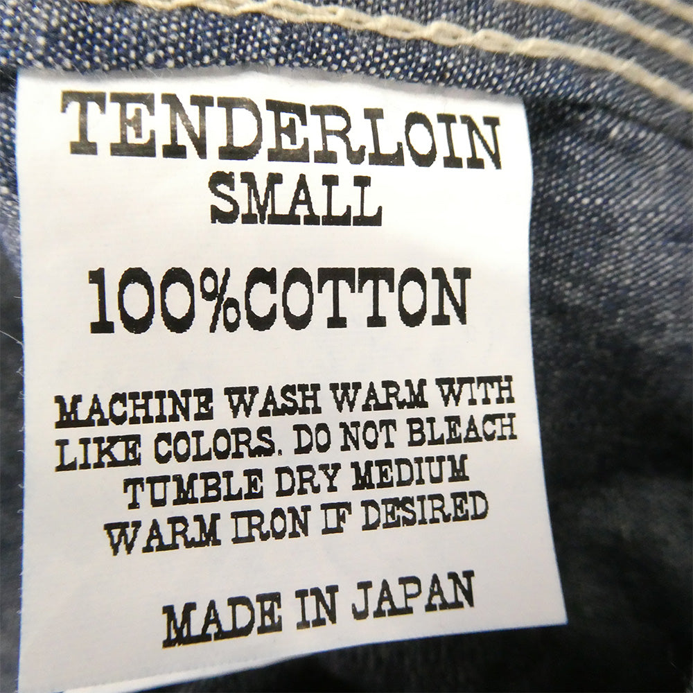 TENDERLOIN テンダーロイン T-CHAMBLEY SHT 長袖 シャンブレー ワークシャツ インディゴブルー系 S【美品】【中古】