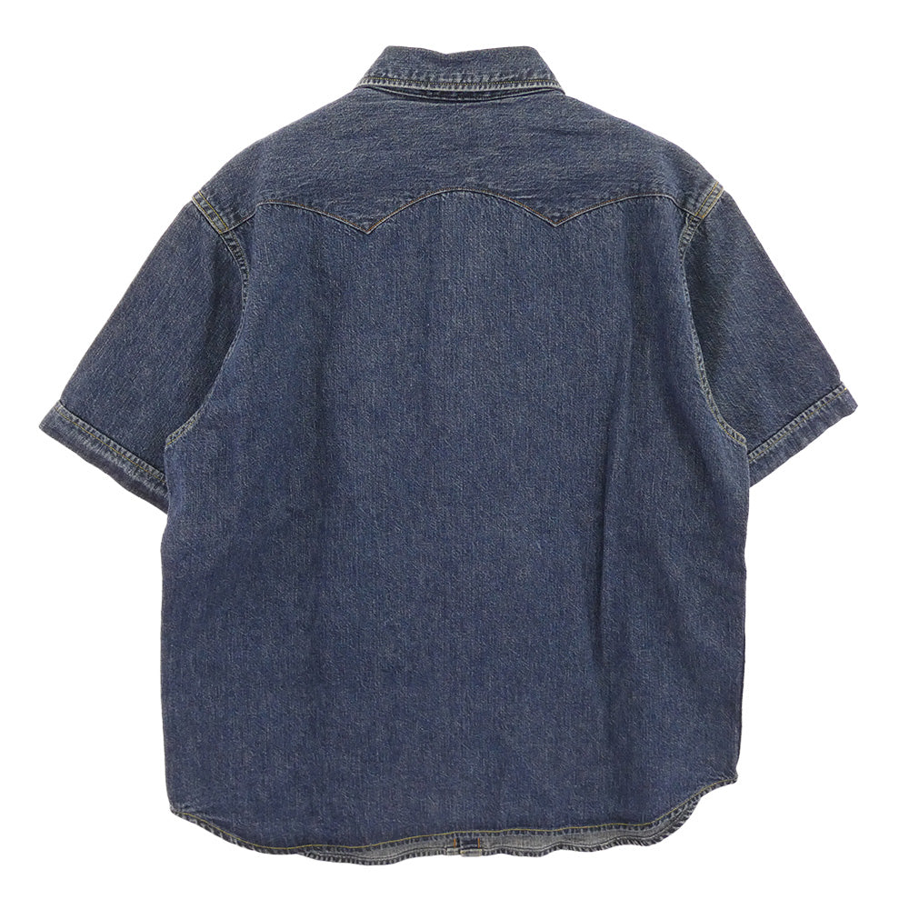 TENDERLOIN テンダーロイン T-SADDLEMAN DENIM SHT S/S WASH サドルマン 半袖 デニム ウエスタンシャツ インディゴブルー系 M【中古】