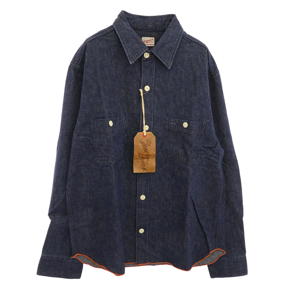 TENDERLOIN テンダーロイン T-DENIM WORK SHT 長袖 デニム ワークシャツ インディゴブルー系 M【美品】【中古】