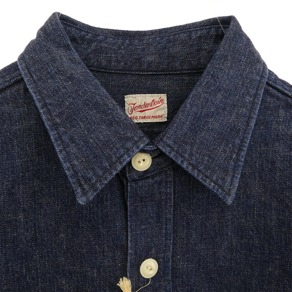 TENDERLOIN テンダーロイン T-DENIM WORK SHT 長袖 デニム ワークシャツ インディゴブルー系 M【美品】【中古】