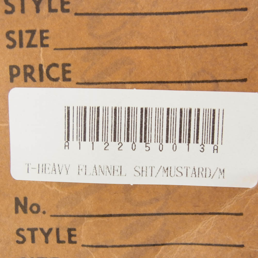 TENDERLOIN テンダーロイン T-HEAVY FLANNEL SHT チェック柄 ヘビーフランネル 長袖シャツ マスタード イエロー系 M【中古】