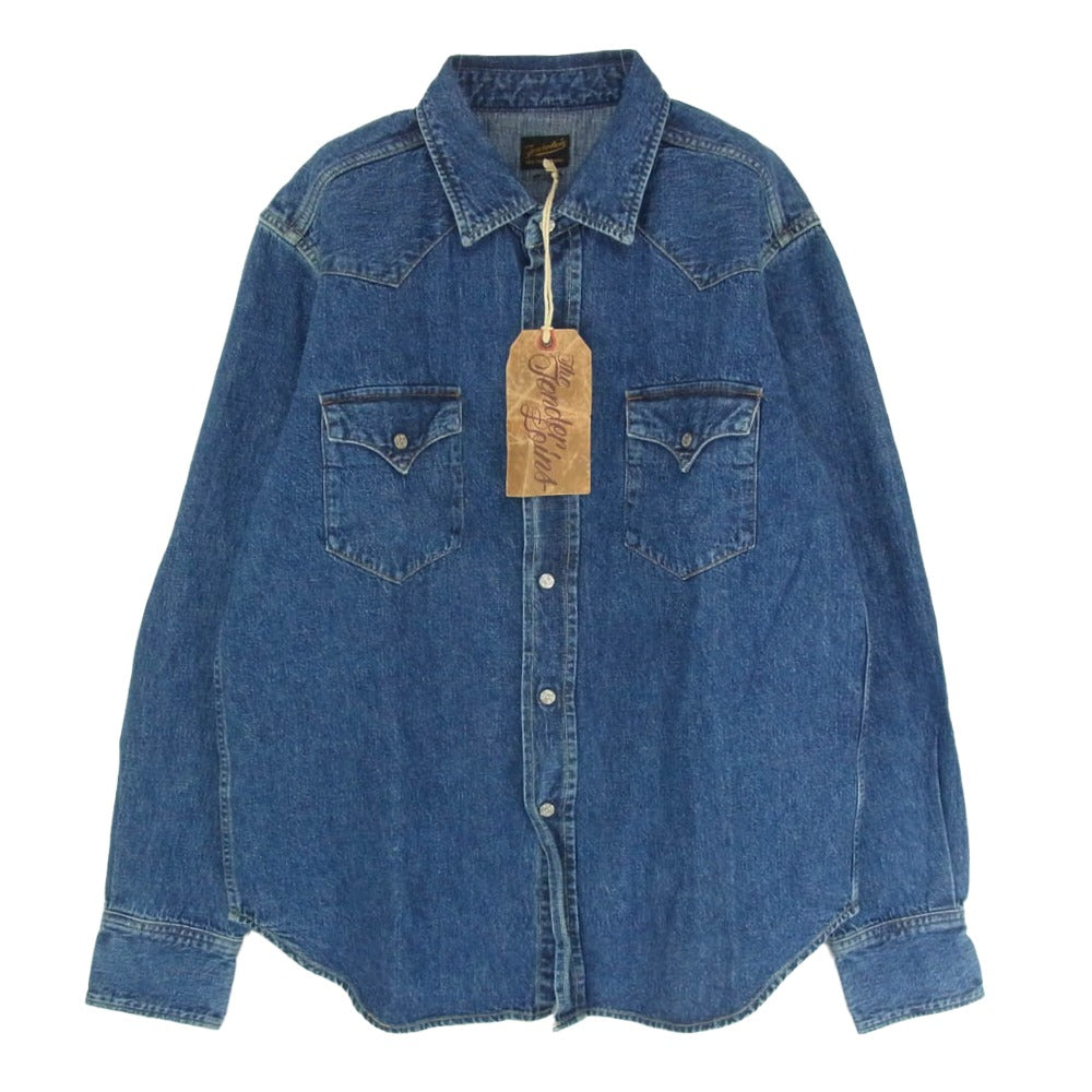 TENDERLOIN テンダーロイン T-SADDLEMAN DENIM SHT L/S WASH サドルマン 長袖 デニム ウエスタンシャツ インディゴブルー系 M【中古】