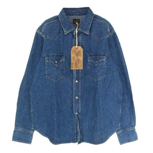 TENDERLOIN テンダーロイン T-SADDLEMAN DENIM SHT L/S WASH サドルマン 長袖 デニム ウエスタンシャツ インディゴブルー系 M【中古】