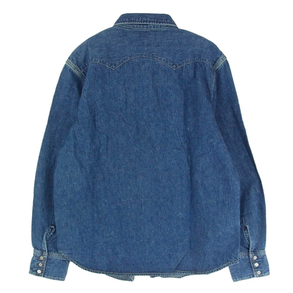 TENDERLOIN テンダーロイン T-SADDLEMAN DENIM SHT L/S WASH サドルマン 長袖 デニム ウエスタンシャツ インディゴブルー系 M【中古】
