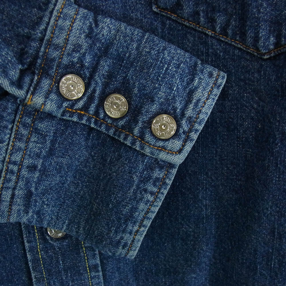 TENDERLOIN テンダーロイン T-SADDLEMAN DENIM SHT L/S WASH サドルマン 長袖 デニム ウエスタンシャツ インディゴブルー系 M【中古】