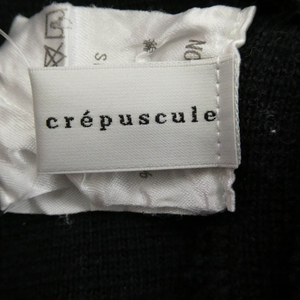 crepuscule クレプスキュール 18AW 1803-010 MILANORIB PARKA ミラノリブ ニット フーディー プルオーバー パーカー ブラック系 2【中古】