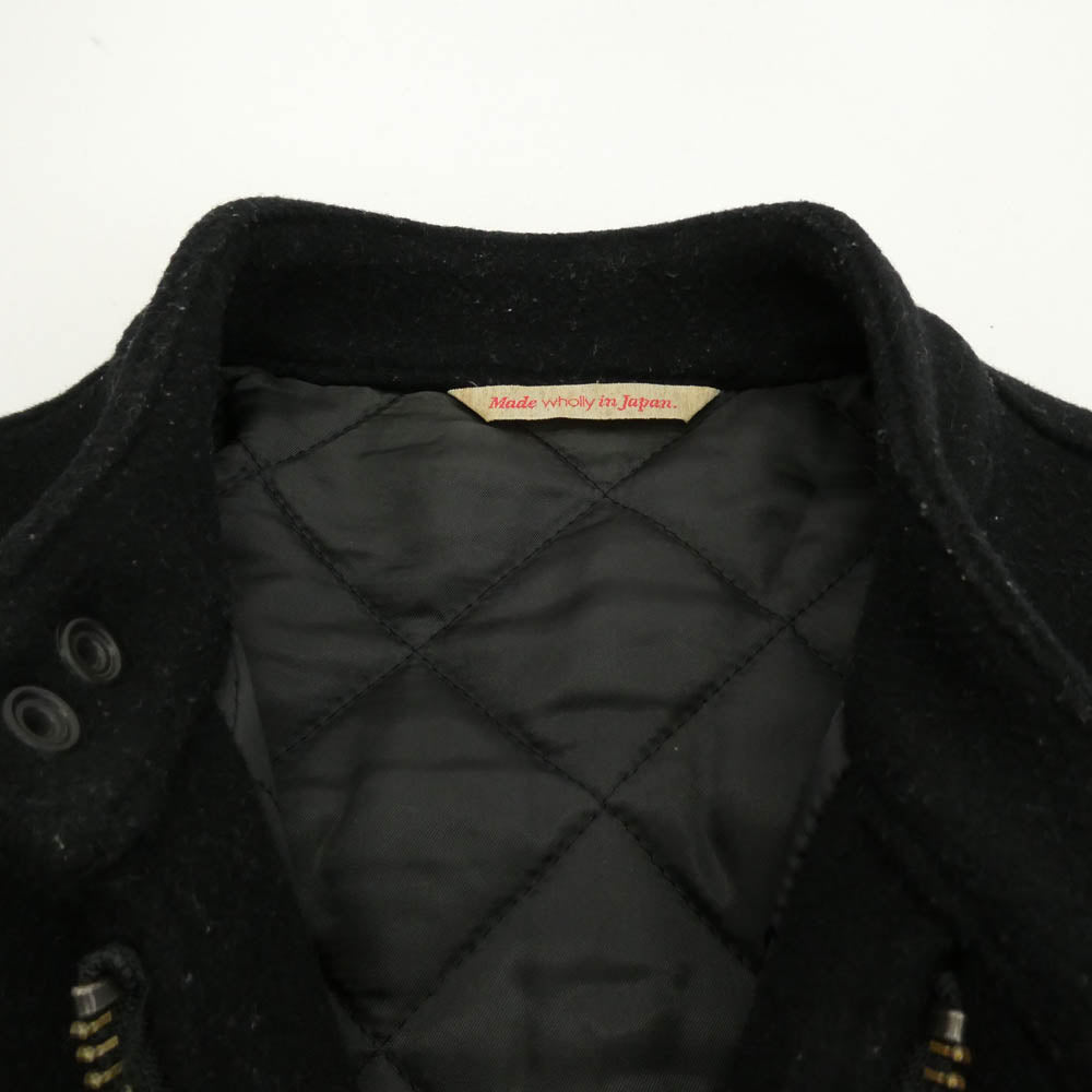 リップラップ SWITHCING RIDERS JKT スイッチング シングルライダース 袖カウハイド切替 レザー メルトン ジャケット ブラック系 M【中古】