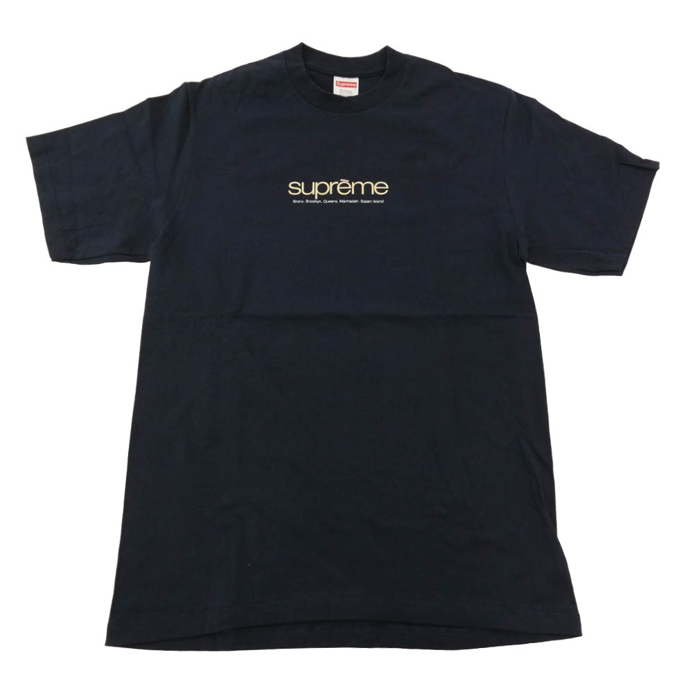 Supreme シュプリーム 21SS Five Boroughs Tee ロゴ 半袖 Tシャツ ネイビー ネイビー系 S【中古】