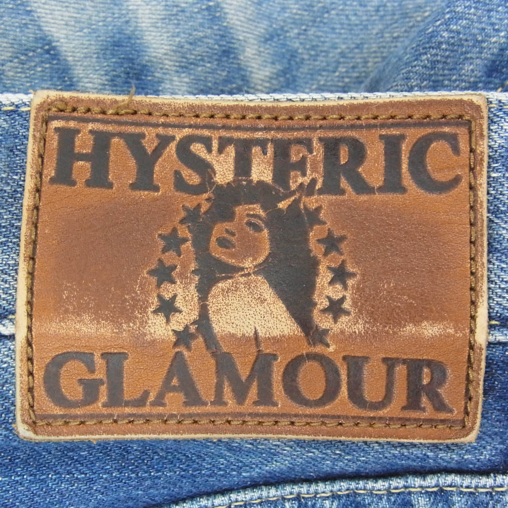 HYSTERIC GLAMOUR ヒステリックグラマー 0243AP17 SP加工 小窓 リメイク セルビッチ ダメージ デニム パンツ インディゴブルー系 31【中古】