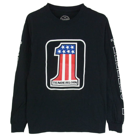 TENDERLOIN テンダーロイン T-TEE L/S NO1 プリント 長袖 Tシャツ ブラック系 S【中古】