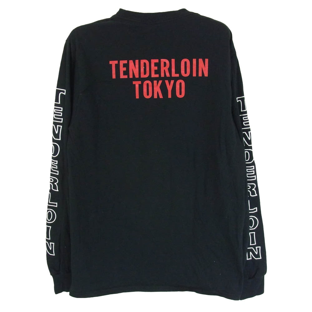 TENDERLOIN テンダーロイン T-TEE L/S NO1 プリント 長袖 Tシャツ ブラック系 S【中古】