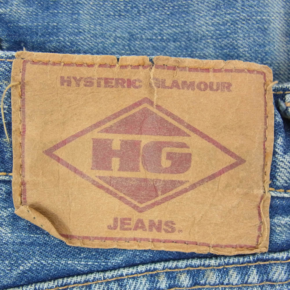 HYSTERIC GLAMOUR ヒステリックグラマー SP加工 小窓 リメイク ダメージ加工 ボタンフライ デニム パンツ インディゴブルー系 30【中古】