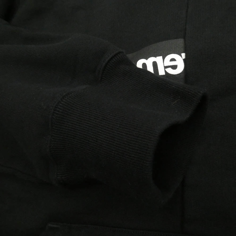 Supreme シュプリーム 18AW COMME des GARCONS SHIRT Split Box Logo Hooded Sweatshirt コムデギャルソン ロゴ プリント プルオーバー フーディー ブラック系 L【極上美品】【中古】