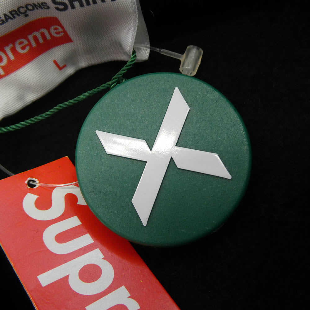 Supreme シュプリーム 18AW COMME des GARCONS SHIRT Split Box Logo Hooded Sweatshirt コムデギャルソン ロゴ プリント プルオーバー フーディー ブラック系 L【極上美品】【中古】