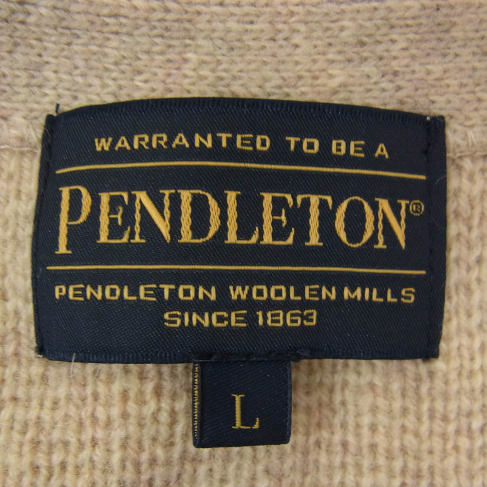 PENDLETON ペンドルトン V-NECK CARDIGAN Vネック ネイティブ柄 ニット カーディガン ブラウン系 L【中古】