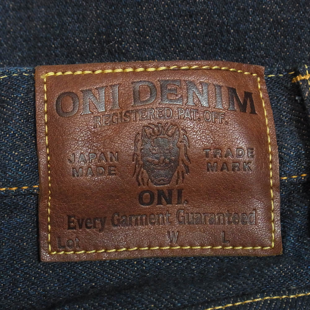 ONI DENIM 鬼デニム ONI 822ZR-LBR 20ozシークレットデニム 緯糸 ジーンズ デニムパンツ インディゴブルー系 W29【極上美品】【中古】