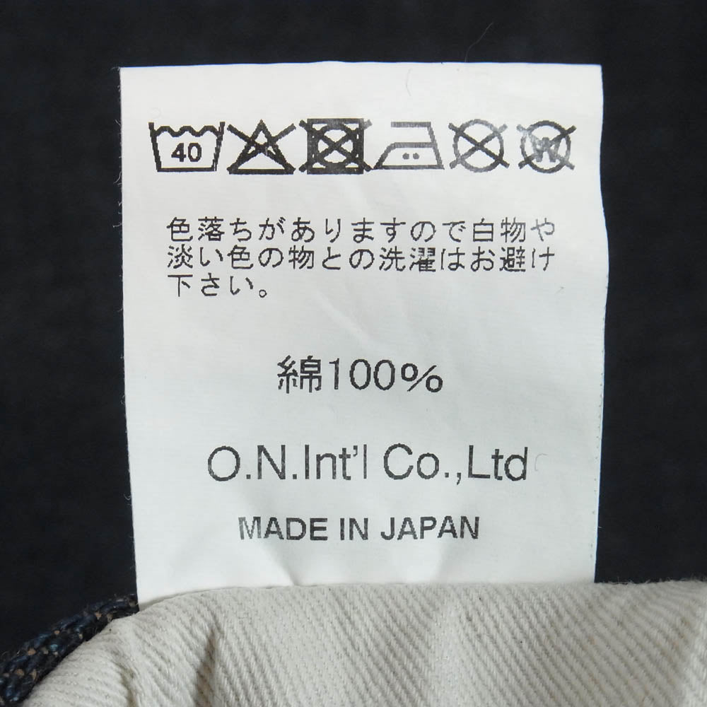 ONI DENIM 鬼デニム ONI 822ZR-LBR 20ozシークレットデニム 緯糸 ジーンズ デニムパンツ インディゴブルー系 W29【極上美品】【中古】