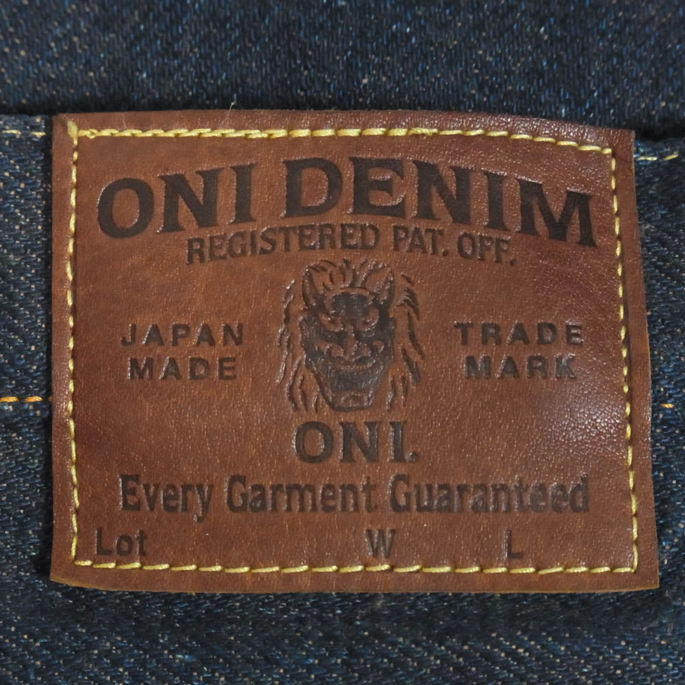 ONI DENIM 鬼デニム ONI 822ZR-LBR 20ozシークレットデニム 緯糸 ジーンズ デニムパンツ インディゴブルー系 30【極上美品】【中古】