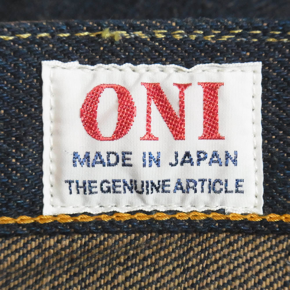 ONI DENIM 鬼デニム ONI 822ZR-LBR 20ozシークレットデニム 緯糸 ジーンズ デニムパンツ インディゴブルー系 30【極上美品】【中古】