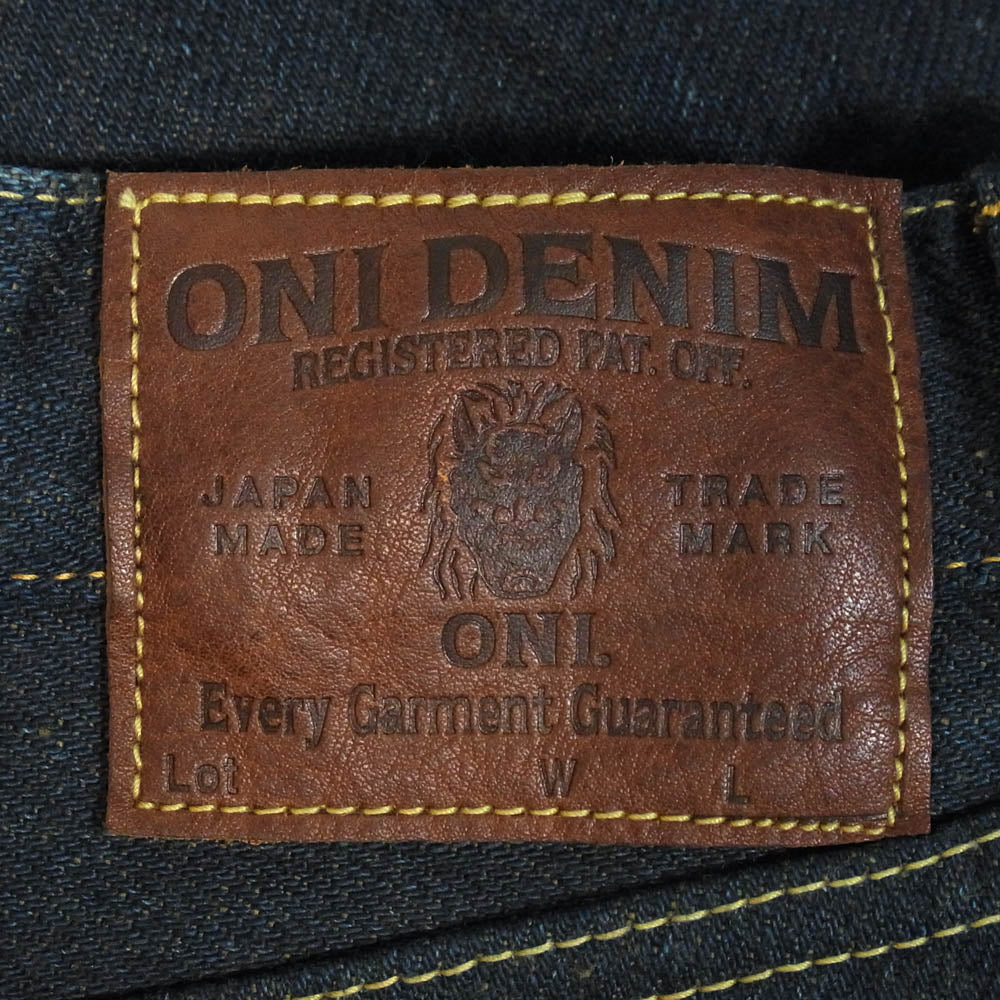 ONI DENIM 鬼デニム ONI 288ZR-OLV 20oz シークレットデニム 緯糸オリーブ ジーンズ デニムパンツ インディゴブルー系 31【極上美品】【中古】