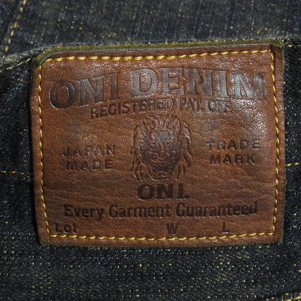 ONI DENIM 鬼デニム ONI 277-Bumpy 黄土色製品染め 17oz バンピー デニム パンツ W31 インディゴブルー系 31【新古品】【未使用】【中古】