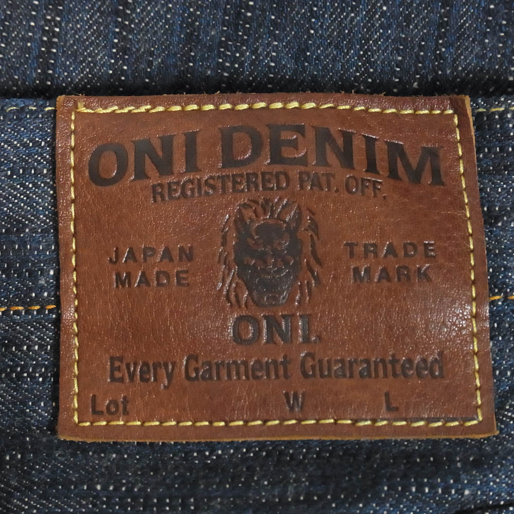 ONI DENIM 鬼デニム ONI 270-鬼KASE 16oz Natural Indigo ONIKASE New Regular Straight 枷 かせ染め レギュラー ストレート デニム パンツ インディゴブルー系 34【極上美品】【中古】