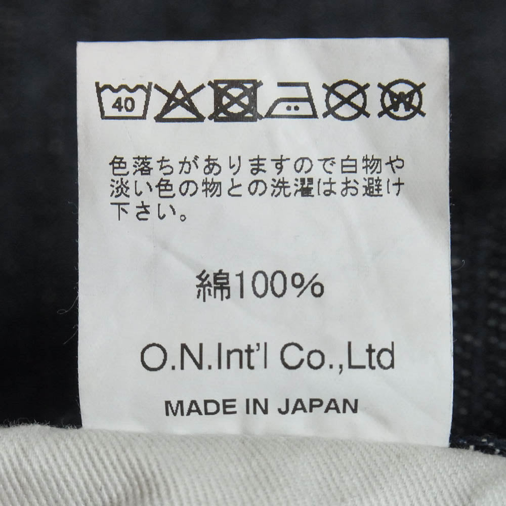 ONI DENIM 鬼デニム ONI 270-鬼KASE 16oz Natural Indigo ONIKASE New Regular Straight 枷 かせ染め レギュラー ストレート デニム パンツ インディゴブルー系 34【極上美品】【中古】