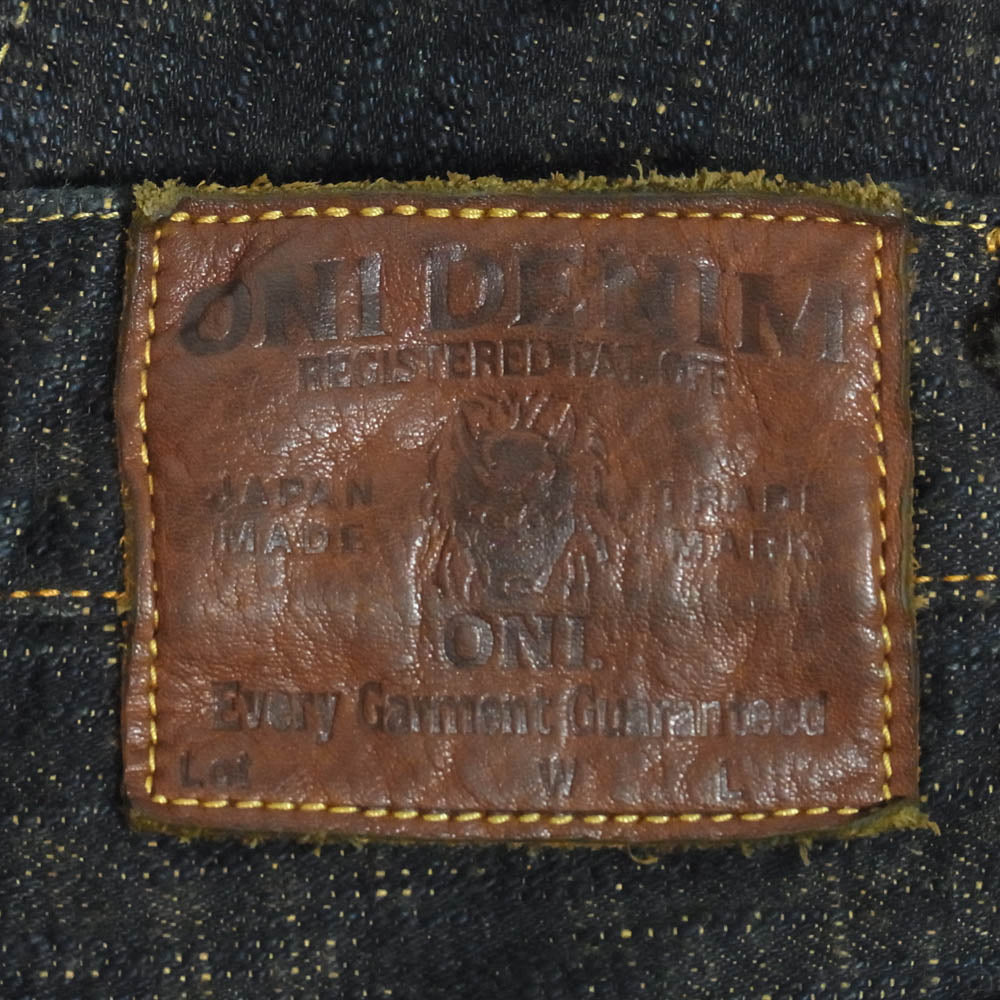 ONI DENIM 鬼デニム ONI 277-Bumpy 黄土色製品染め 17oz バンピー デニム パンツ インディゴブルー系 36【新古品】【未使用】【中古】