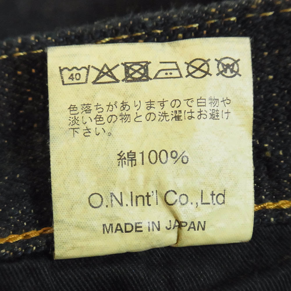 ONI DENIM 鬼デニム ONI 277-Bumpy 黄土色製品染め 17oz バンピー デニム パンツ インディゴブルー系 36【新古品】【未使用】【中古】